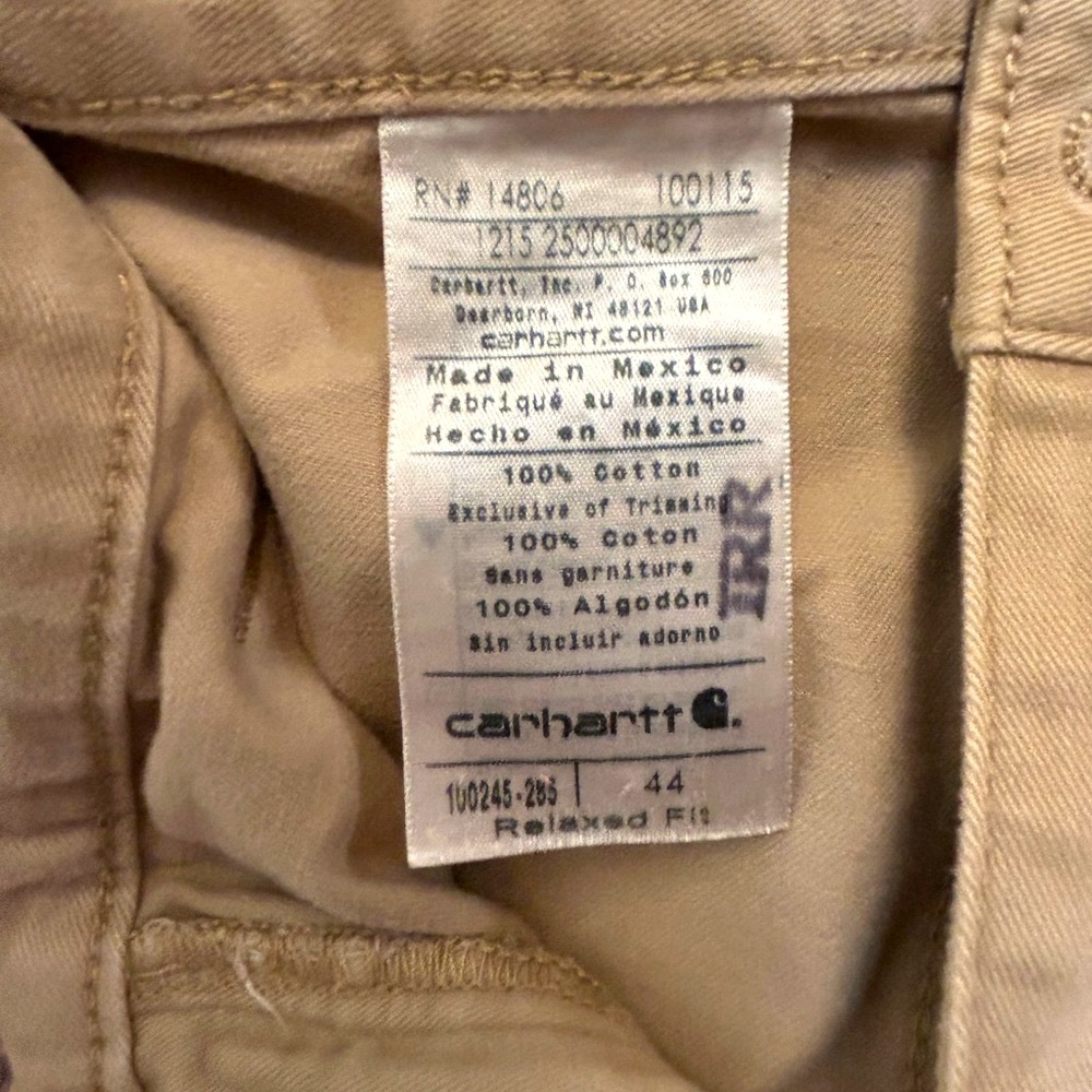 Carhartt Tan Jean Shorts Durable Cotton Blend - Picture 7 of 8